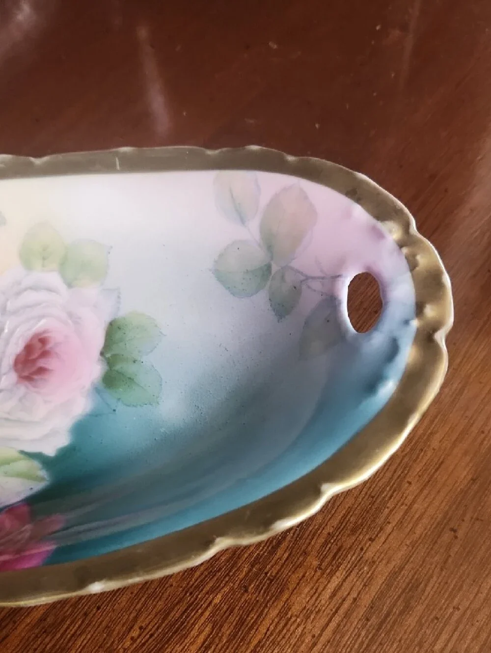 Floral Pastel Vanity Tray in Blue, Pink and Cream